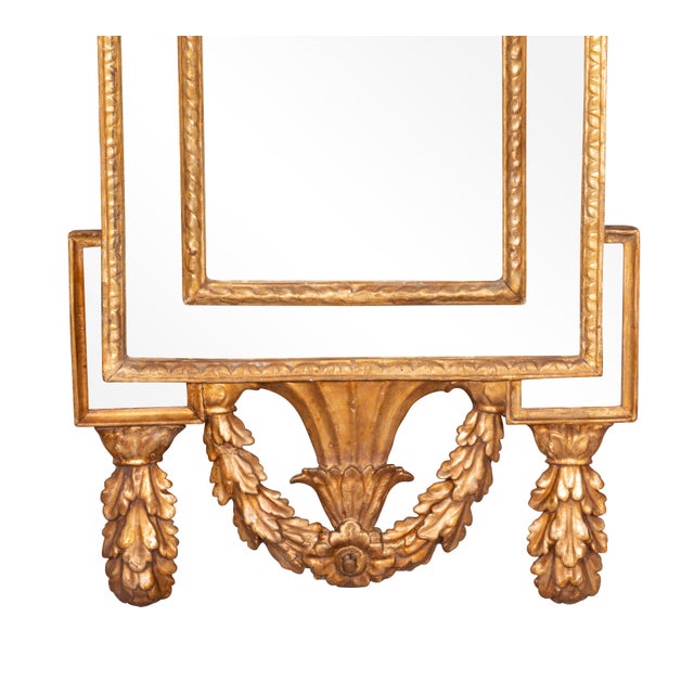 Wood Italian Neoclassical Giltwood Mirrors - A Pair For Sale - Image 7 of 13