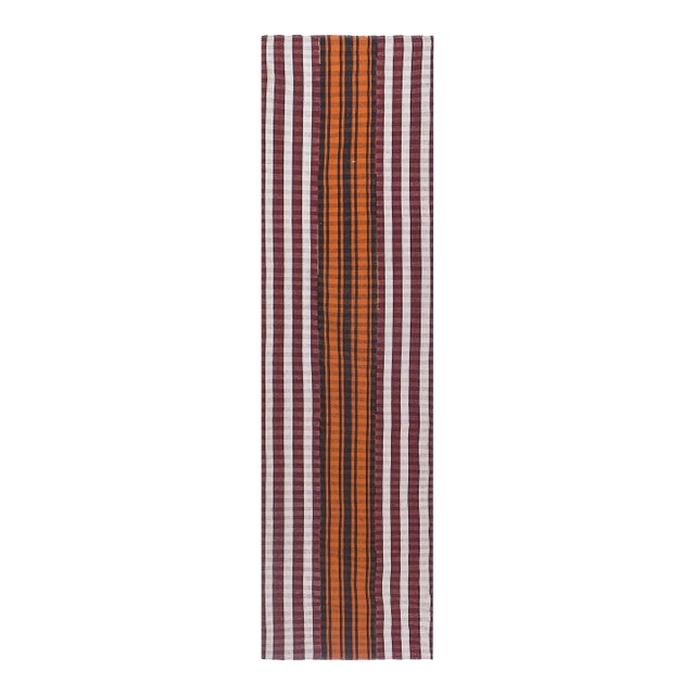 1960s Colorful Long Turkish Kilim Runner 4'5'' X 15'11'' For Sale