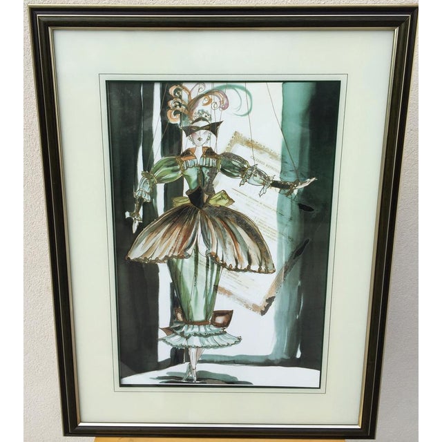 Jutta Ritter Scherer, Modern Ballerina Puppet, 1980s, Lithograph For Sale - Image 4 of 9