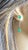 2020s 14k Yellow Gold Oval Emerald & Diamond Lariat Drop Earrings - Set of 2 For Sale - Image 5 of 10