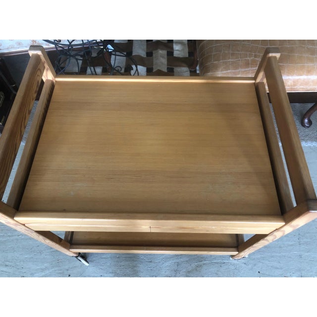 1960s Teak Mid-Century Modern Danish Bar Cart For Sale - Image 4 of 11