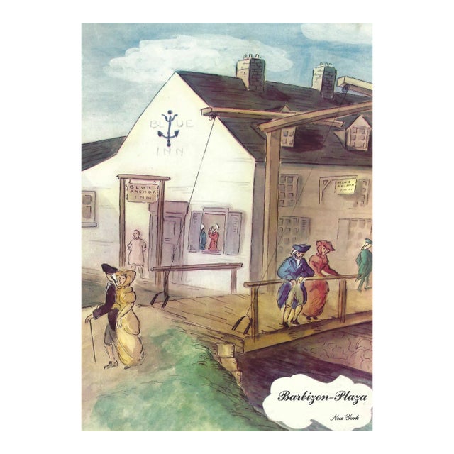 1948 Barbizon Restaurant Hotel Menu Blue Anchor Inn For Sale