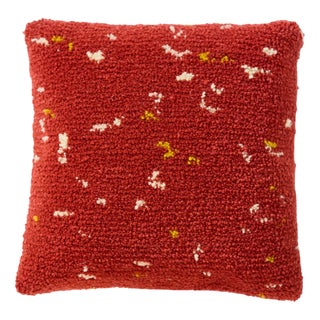 Burgundy Patterned Wool Cushion by Tiktik, 2010s For Sale