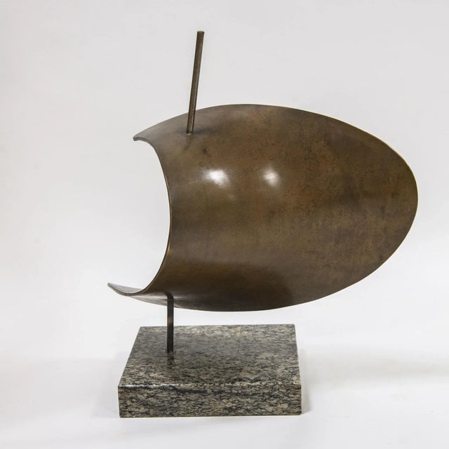 Franco Asco, Forma Evoluzione 80, 1957, Bronze & Stone For Sale - Image 4 of 9