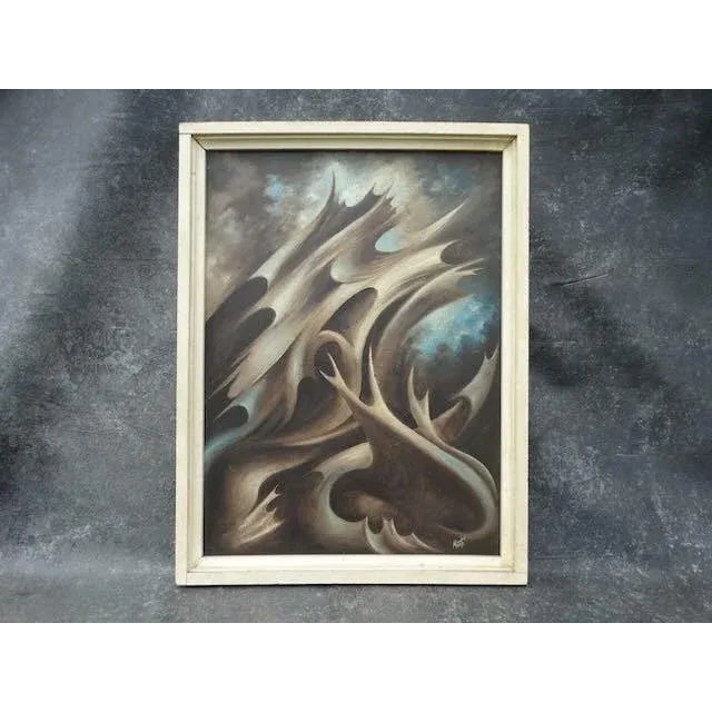 Art measures 22" x 30", frame is 24 3/4" x 32 3/4" x 1 3/4".