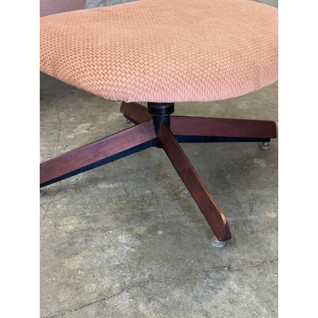 1960s Adrian Pearsall Swivel Chair and Ottoman for Craft Associates, Unmarked- A Set For Sale - Image 10 of 10