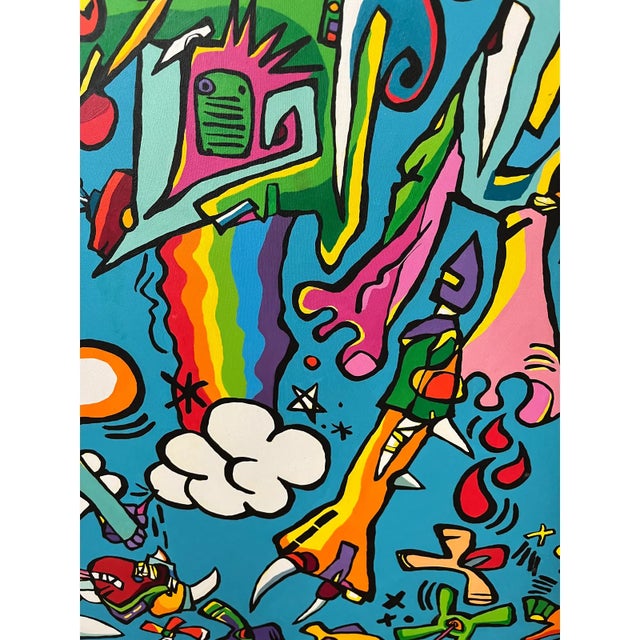 Untitled 2008 Contemporary Graffiti Pop Art Painting by Ferenc Balint For Sale - Image 10 of 12