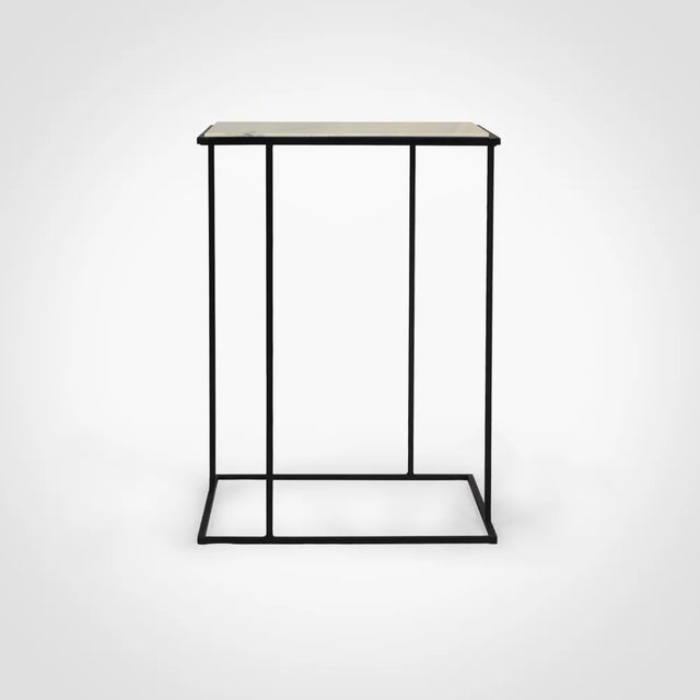 Contemporary Roman Travertine Frame Side Table by Nicola Di Froscia for DFdesignlab For Sale - Image 3 of 7