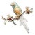 Emerald, Opal, Pearl, Garnet, Sterling Silver & Gold Plate Bird Brooch For Sale