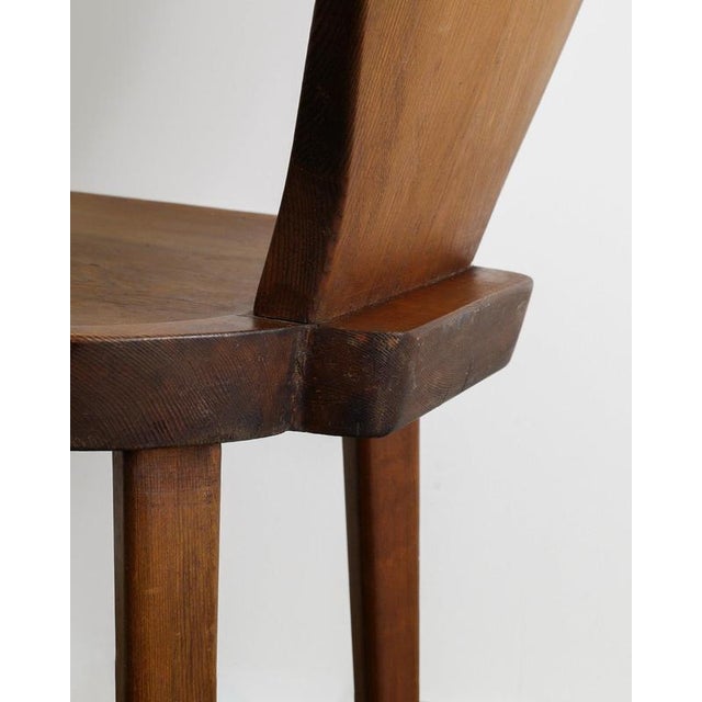Early Swedish Modern Skedblad Wooden Office Dining Chair in Pine by Carl Malmsten, 1930s For Sale - Image 6 of 8