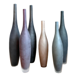 Vintage Italian Signed Art Glass Vases - Set of 6