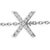 Contemporary 10K White Gold Diamond Accent "X" Initial Charm and Link Bracelet For Sale - Image 3 of 6