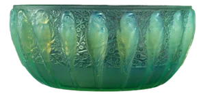 Parruches Cup in Peppermint by René Lalique, 1931