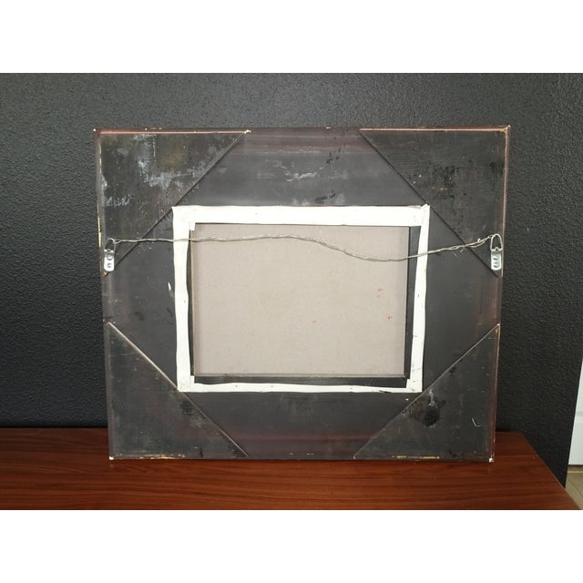 Vintage Oil on Canvas Red Field of Flowers Painting Picture in Gold Frame For Sale - Image 16 of 16