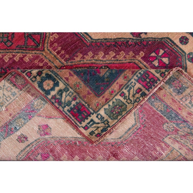 Shabby Chic Vintage Handmade Scatter Wool Rug For Sale - Image 10 of 13