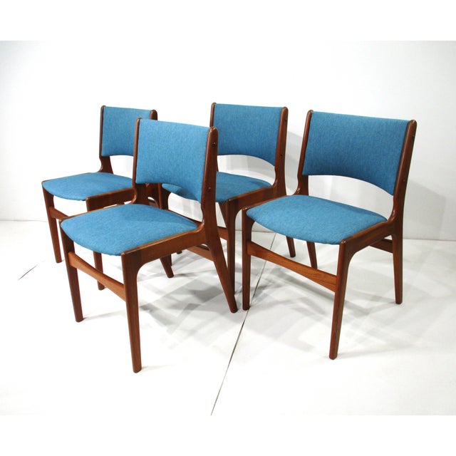 Erik Buch Teak Upholstered Dining Chairs Model 89 Denmark For Sale - Image 12 of 13