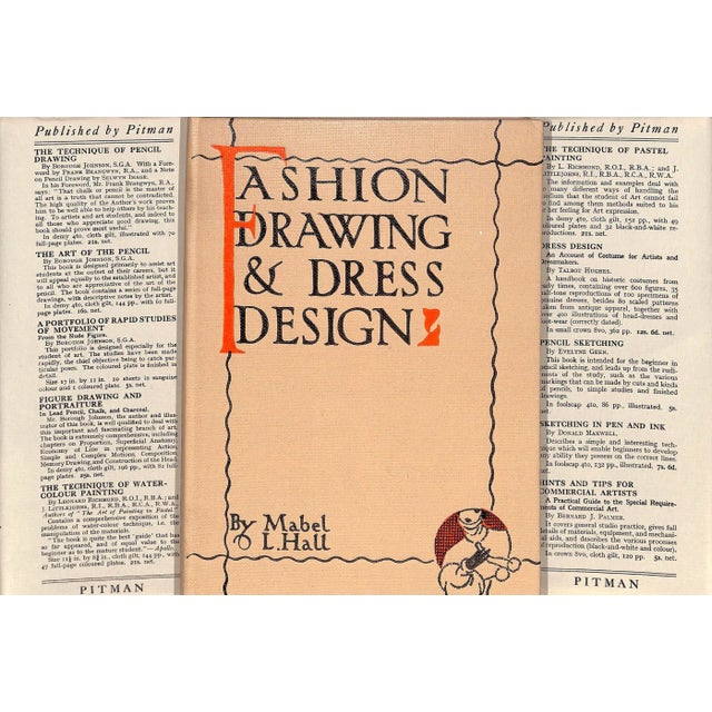 Traditional "Fashion Drawings & Dress Design" 1928 Hall, Mabel L. For Sale - Image 3 of 14