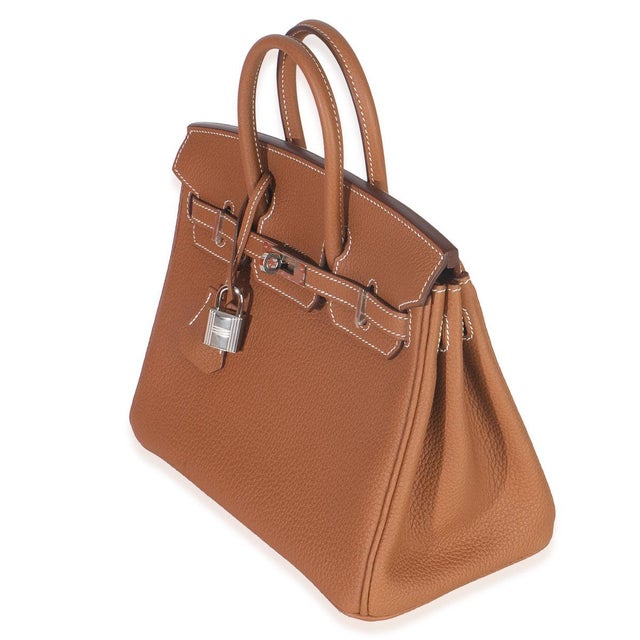 Contemporary Gold Togo Birkin 25 PHW For Sale - Image 3 of 10