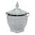 Vintage Anchor Hocking Wexford Covered Glass Ice Bucket With Metal Handle For Sale