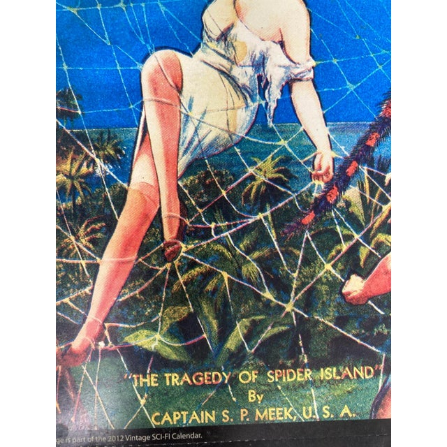 Mid-Century Modern Wonder Stories Calendar 1930's Covers by Gernsback-Frank R Paul Collectible For Sale - Image 3 of 13