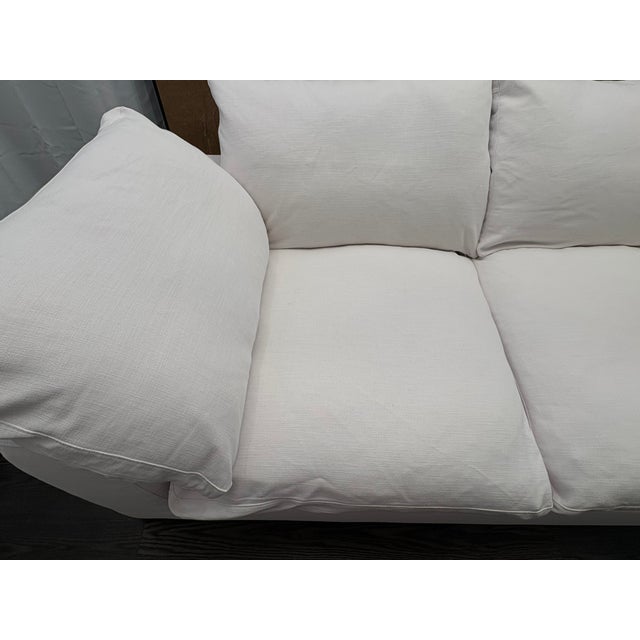 Rh Cloud 7' Luxe Sofa — 2-Cushion | Perennials Performance Textured Linen Weave | White For Sale - Image 12 of 18
