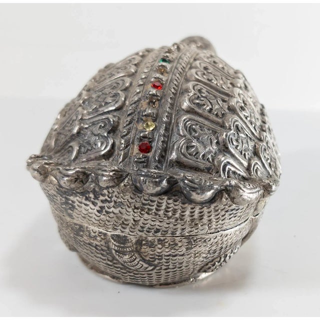 Asian Early 20th Century South East Asian Silver Turtle Form Betel Box For Sale - Image 3 of 11