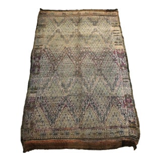 Vintage Hand Knotted Moroccan Rug. 6'3"x 9'5" For Sale