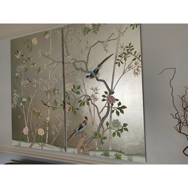 If you love the look of De Gournay wallpaper but not the price, this is for you. Luxe Silver Metallic Hand-Painted...