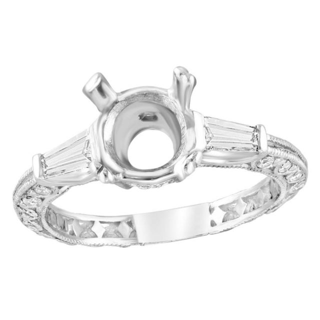 Platinum Egl Certified 1.10 Ct Round Ideal Cut Heart & Arrow Diamond Tacori Setting Plat For Sale - Image 8 of 8