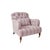 2020s Tufted Club Chair Upholstered in Ferrick Mason Anne Rose Blue Woven For Sale - Image 5 of 7