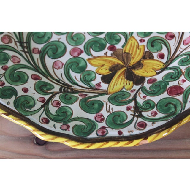 Italian Ceramic Plate from Deruta, 1930s For Sale - Image 6 of 10