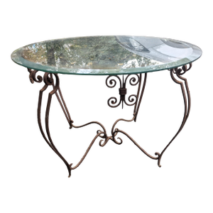 1960s French Iron Coffee Table