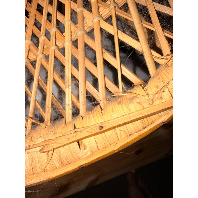 1970s 1970s Natural Rattan Peacock Chair For Sale - Image 5 of 8