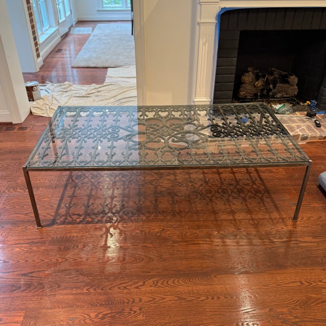 Black Very Large Iron Gate Table For Sale - Image 8 of 10