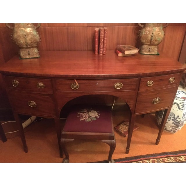 19th century Bow Front Hepplewhite Mahogany Sideboard For Sale - Image 12 of 12