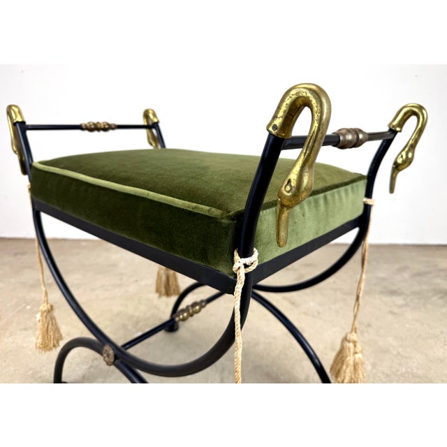 Vintage Maison Jansen Style Vanity Bench For Sale In New York - Image 6 of 12
