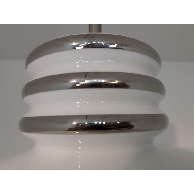 White Opal Glass Pendant Lamp by Peill & Putzler, 1960s For Sale - Image 8 of 17