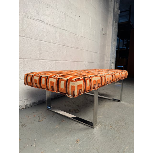 Mid 20th Century Mid 20th Century Mid-Century Modern Upholstered Bench For Sale - Image 5 of 14