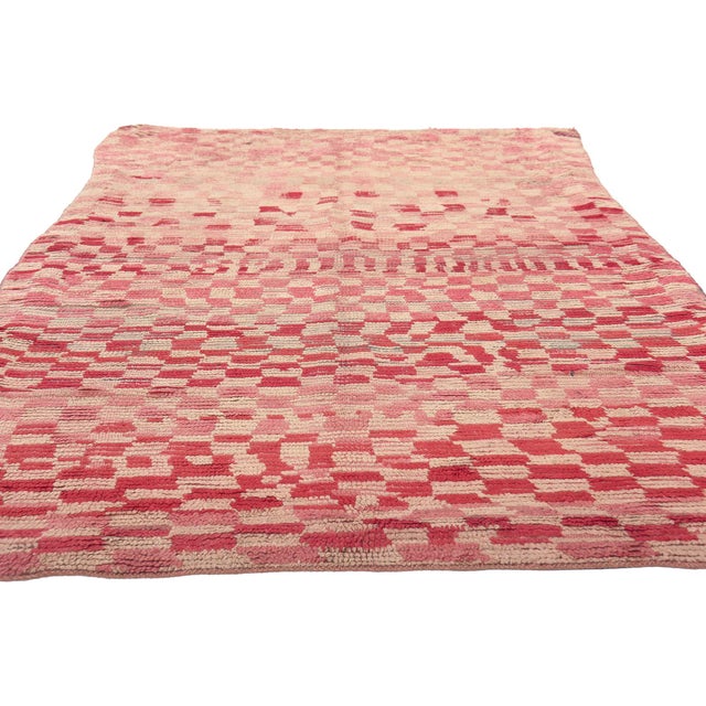 Tribal Vintage Berber Boujad Moroccan Rug, 04'06 X 08'08 For Sale - Image 3 of 10