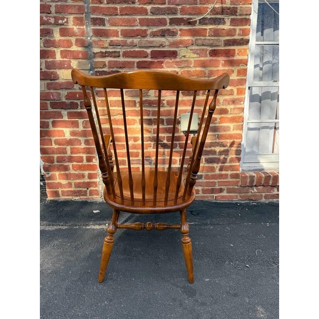 Vintage Ethan Allen Windsor Fan Back Dining Chairs. Set of 6 For Sale - Image 11 of 16