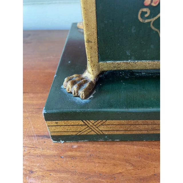 Vintage Italian Hand Painted Cachepot With Lion Ring Handles For Sale - Image 4 of 13