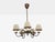 1950s 1950s Nordiska Kompaniet, Chandelier, Green Lacquered Wood, Brass For Sale - Image 5 of 13