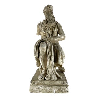 Italian Artist after Michelangelo, Moses, Early 1900s, Plaster For Sale