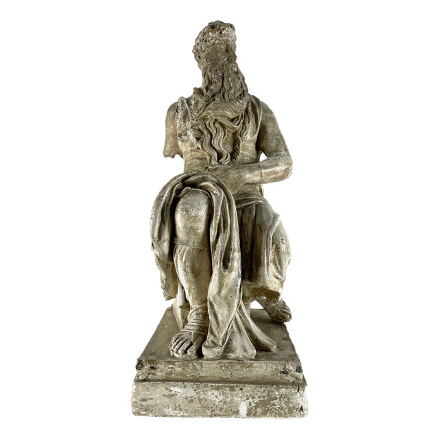 Italian Artist after Michelangelo, Moses, Early 1900s, Plaster For Sale