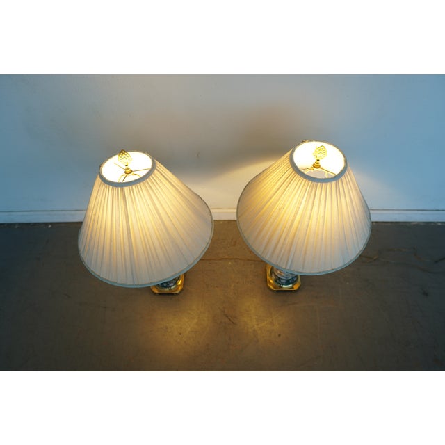 Vintage Floral Porcelain Table Lamps (Set of 2) For Sale - Image 12 of 12