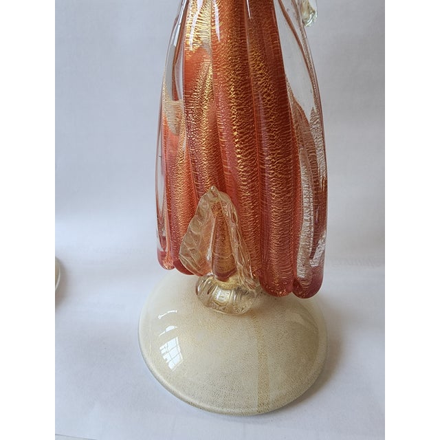 1950s Stunning Pair of Vintage Murano Glass Figures For Sale - Image 5 of 12