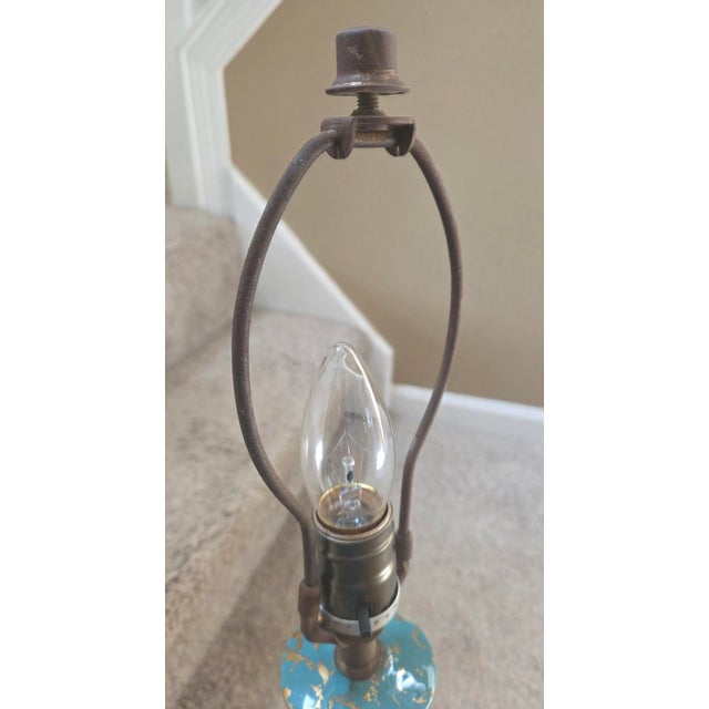 Classic Mid Century Modern Porcelain Lamp For Sale - Image 10 of 12