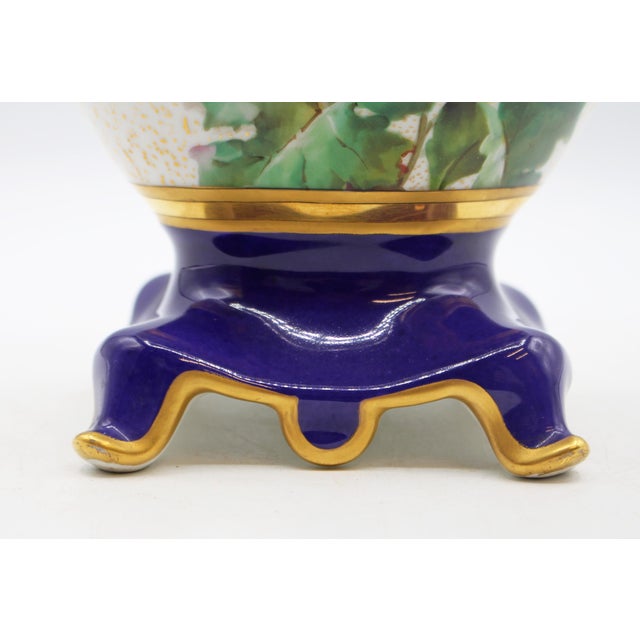 Ceramic Circa 1880 Pair of French Porcelain Large Ovoid Form Vases For Sale - Image 7 of 12