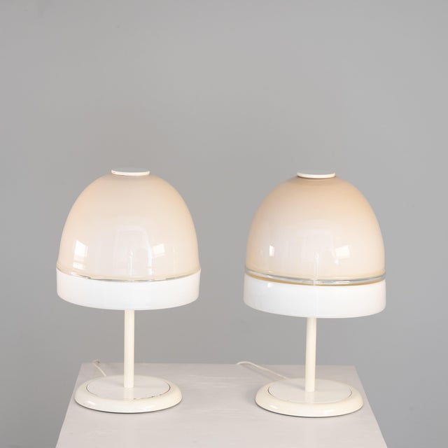Glass Table Lamps from Leucos, 1970, Set of 2 For Sale - Image 12 of 12
