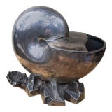 English Silver Plated Nautilus Shell Spoon Warmer For Sale